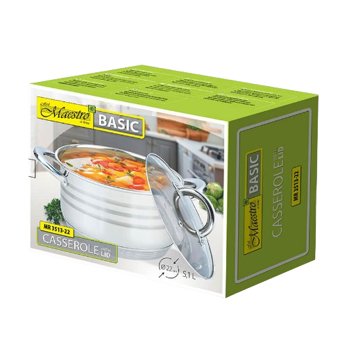 Каструля 5,1л d22см силіконові ручки MR-3513-22 Maestro Житомир