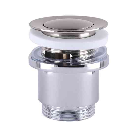 Донний клапан Globus Lux HG-041S-S- BR (Click-clack) Стального кольору Киев