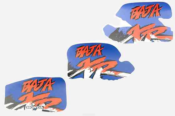 Наклейки (набор) Хонда BAJA (34х21см, 5шт) (#5739) Мукачево