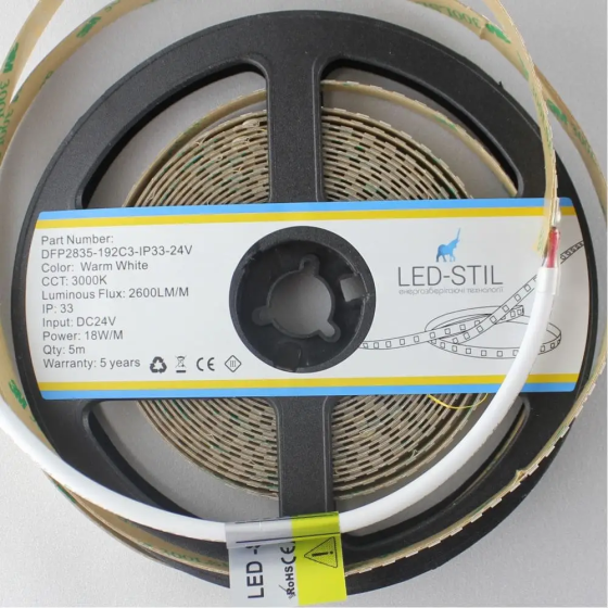 LED-STIL LED стрічка LED-STIL 3000K, 18 W, 2835, 192 шт, IP33, 24V, 2600LM Киев
