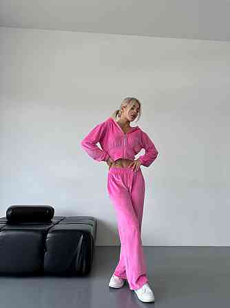 Жіночий стильний прогулянковий костюм двійка: кофта і штани велюр-плюш Одеса