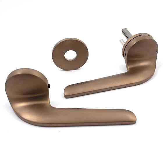 Дверна ручка на розетці M&T Up 147193 TIN-B титан/коричневий матовий R ф/з Київ