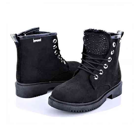 Зимові Черевики Черні Напівчоботи на хутрі Блискавки (розміри: 36) ВідеоОбзор — 820 Дніпро