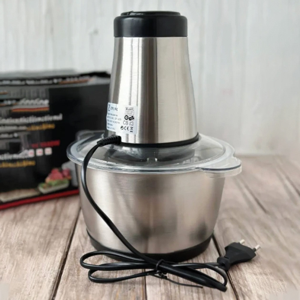 Кухонный измельчитель с металлической чашей 2л, 1500Вт, Zepline ZP-051 / Электрический блендер-чоппер Киев - изображение 9