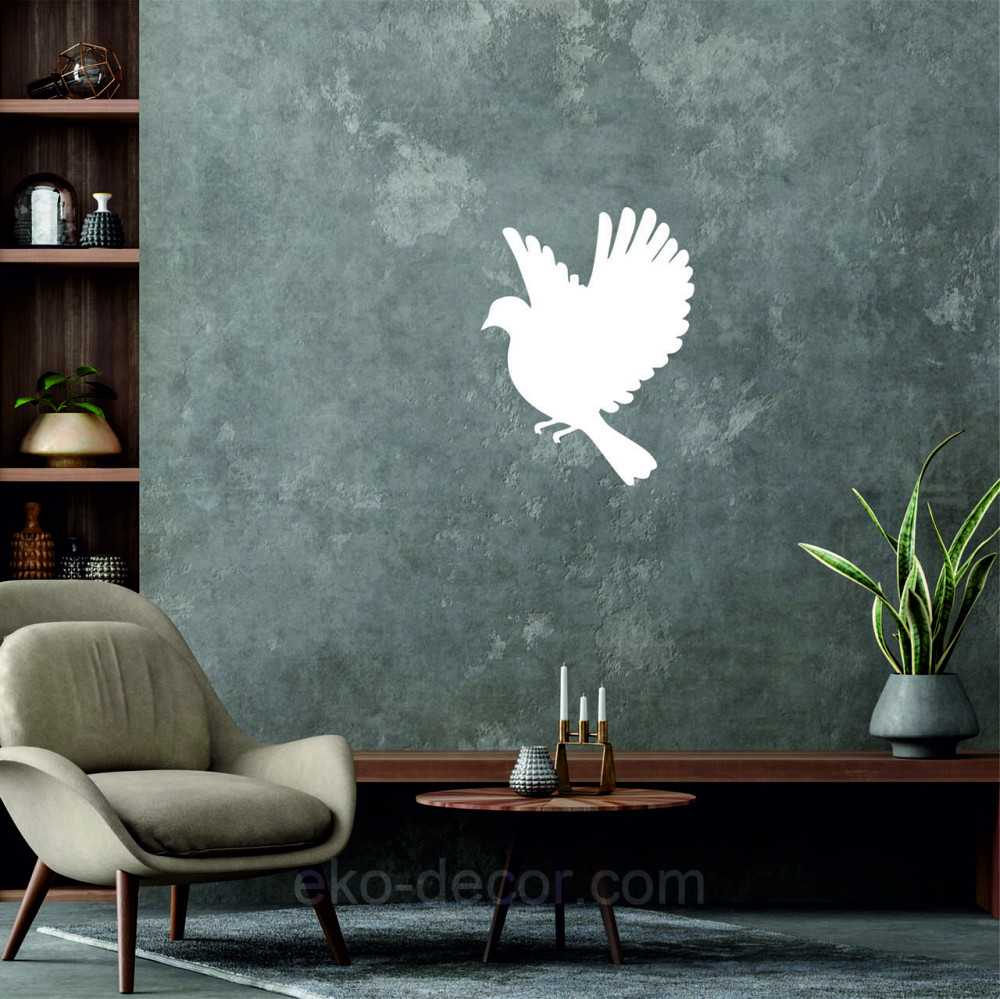 Декоративное настенное Панно «Птичка» Декор на стену(цена за 1шт) 20*15 см, Белый Киев - изображение 6