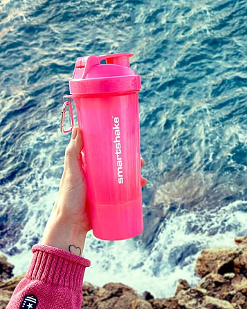 Шейкер спортивний SmartShake Slim 500ml Neon Pink Кам'янське - фото 3