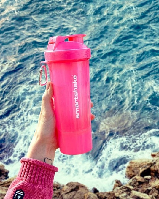 Шейкер спортивний SmartShake Slim 500ml Neon Pink Кам'янське - фото 3