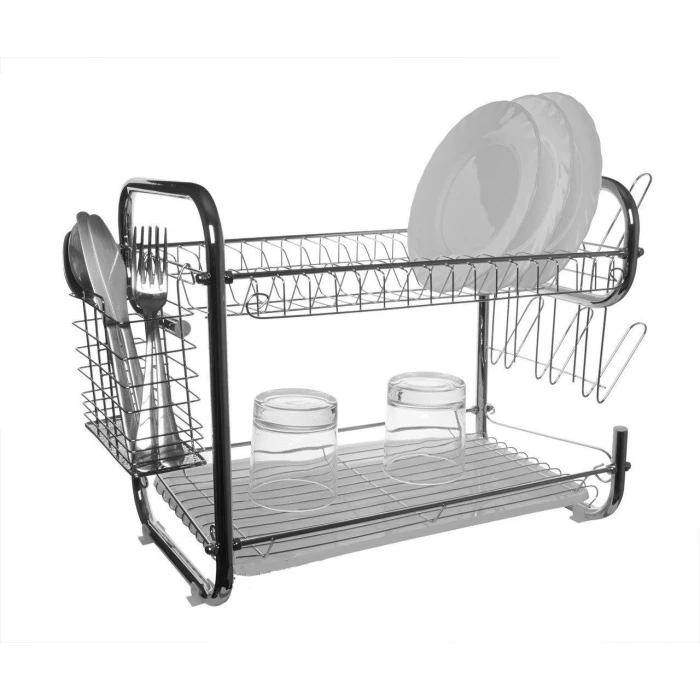 Настольная сушилка с поддоном из нержавеющей стали для посуды 42*23*37 см UNIQUE UN-2001 Одесса - изображение 3