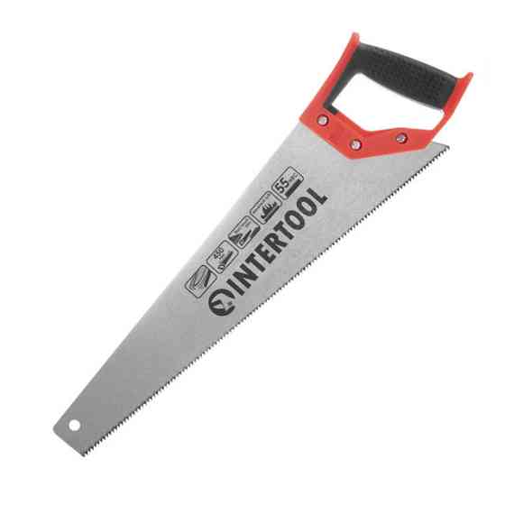 Ножівка по деревині, 450 мм, з гартованим зубом, 55 HRC INTERTOOL HT-3102 Київ