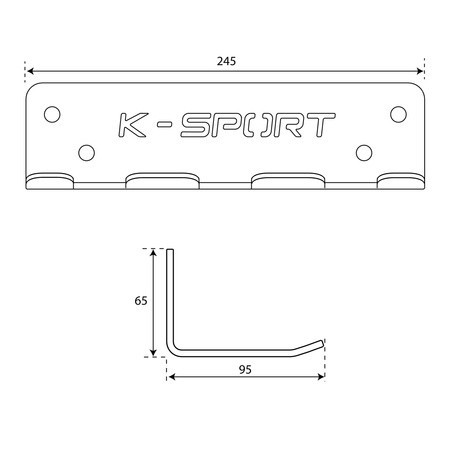Настенный держатель для грифов K-SPORT KSSL119 Киев - изображение 3