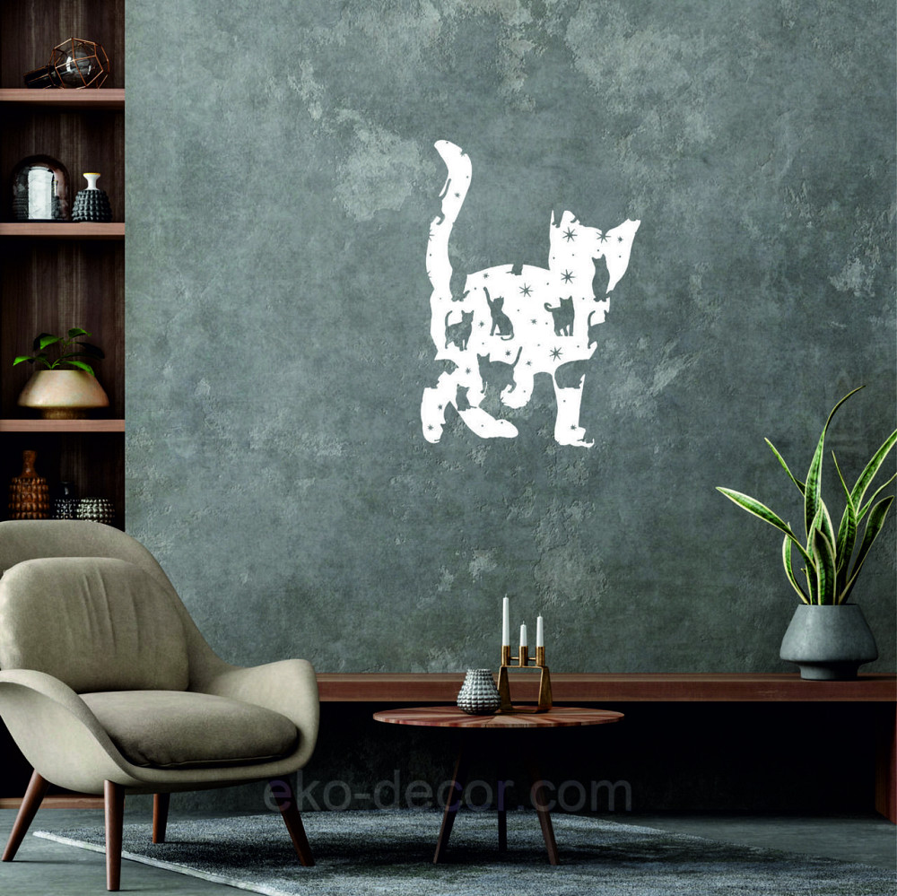 Декоративне настінне 3D Панно «Кошеня» Декор на стіну з об'ємом Київ - фото 5