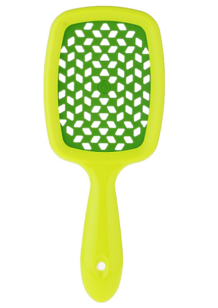 Щетка для волос Janeke Superbrush The Original, цвет желтый-зеленый Славянск