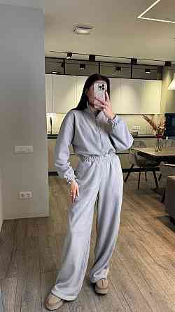 Жіночий повсякденний теплий комбінезон із флісу Сірий Одеса