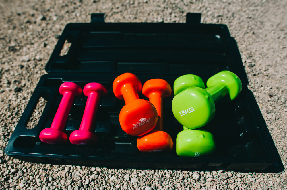 Набір гантелей в кейсі для фітнесу 6 кг. PowerPlay 4103 Fitness Dumbells Київ - фото 8