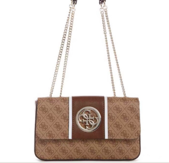 Стильная женская сумка на плечо Guess (6930) brown Киев