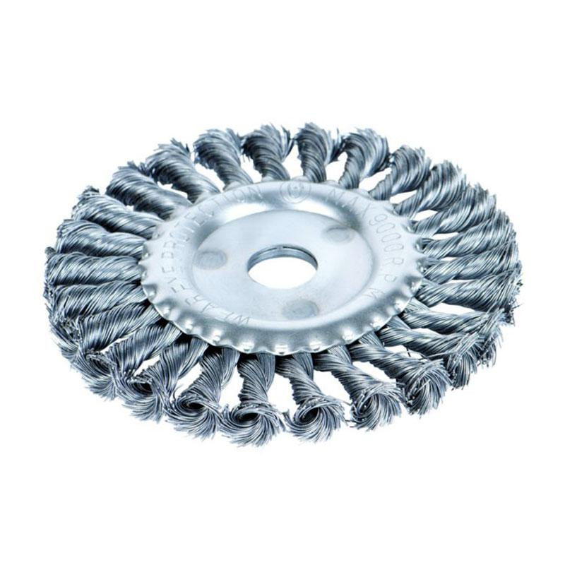 Щетка проволочная дисковидная Ø125мм Ø22.2мм (стальная витая) SIGMA (9022121) Ровно - изображение 1
