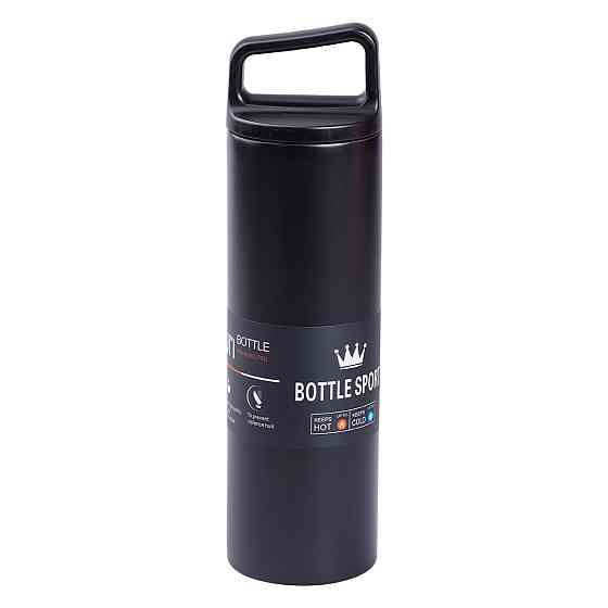 Yiwu Термос металевий 500 мл Bottle Sport з вакуумною ізоляцією чорний HPGM5009B Коломия