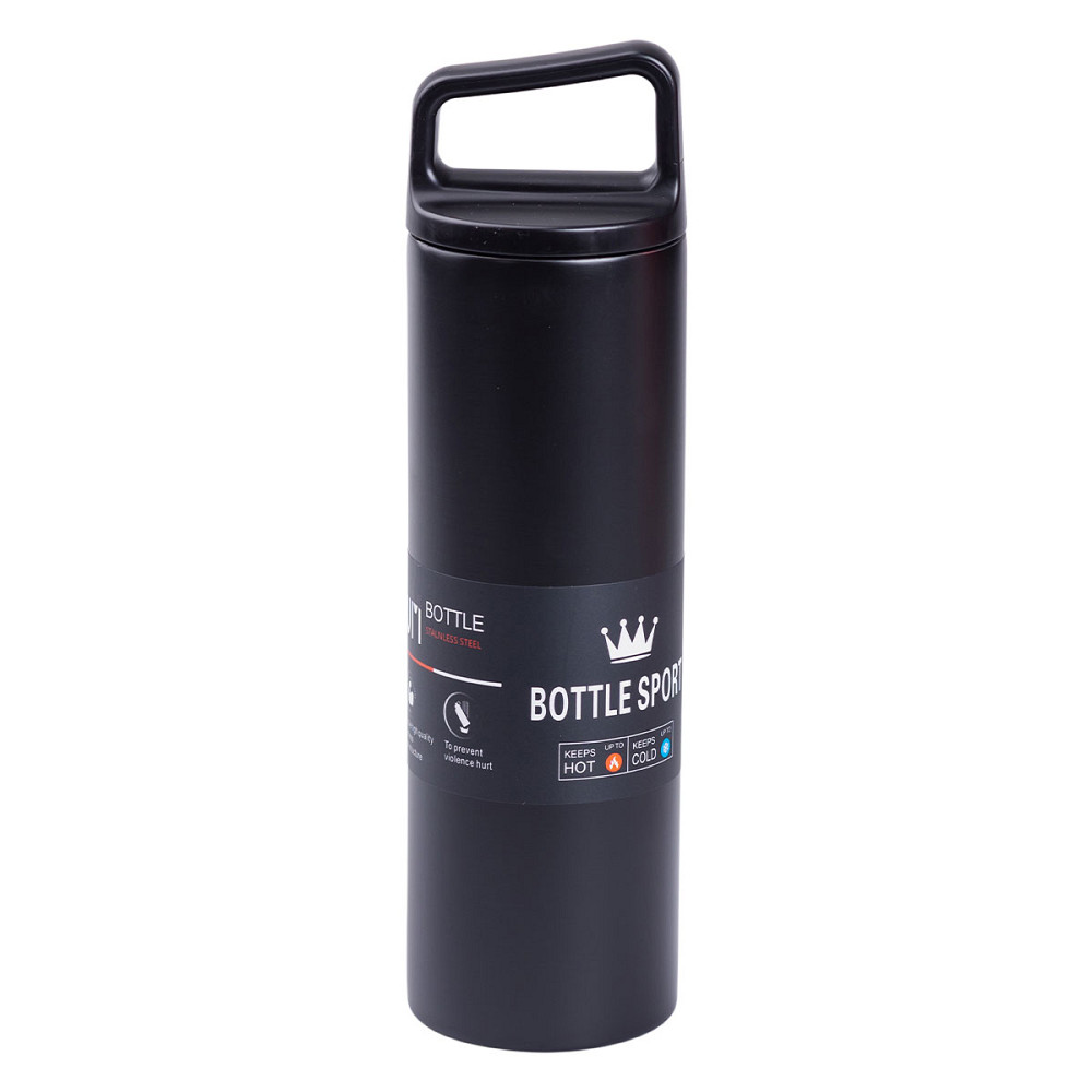 Yiwu Термос металевий 500 мл Bottle Sport з вакуумною ізоляцією чорний HPGM5009B Коломия - фото 3