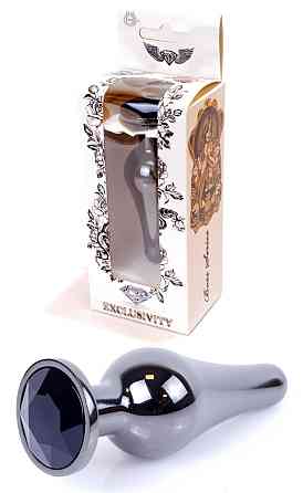 Анальна пробка Boss Series - Jewellery Dark Silver BUTT PLUG Black, BS6400056 Sex Aura Київ