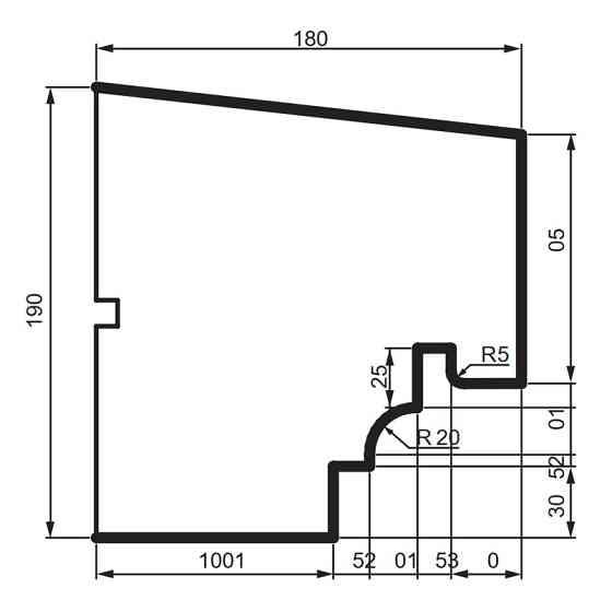 Подоконник фасадный Prestige Decor DC 117 Днепр