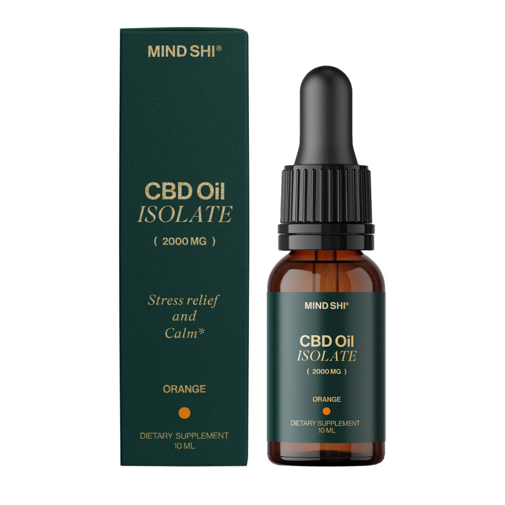 Олія канабідіол CBD Oil Isolate 2000 mg 10 ml апельсин Київ - фото 2