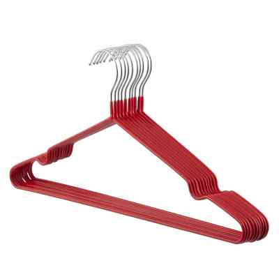 Плічка Ardesto Металеві з ПВХ покриттям Червоні 40.5 см 10 шт. (ARHC2810R) Вінниця