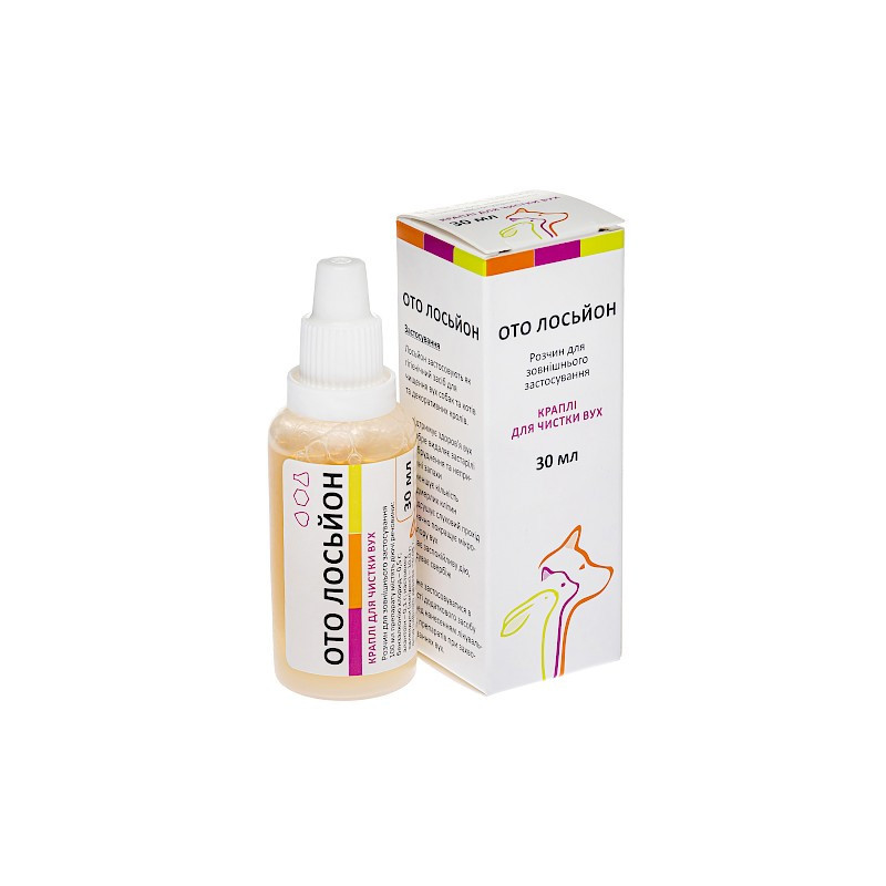 ОТО Лосьон 30 мл Биотестлаб (капли для очищения ушей для собак, котов и декоративных кроликов) Винница - изображение 1