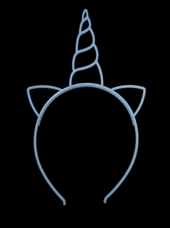 Детский обруч Единорог с ушками 22 на 14 см голубой Киев