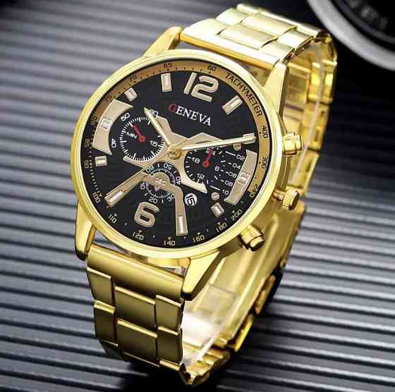 Подарочный набор для мужчин: наручные часы с браслетом- диам 4,2см, длин 22см, шир рем 2 см, без коробки Киев