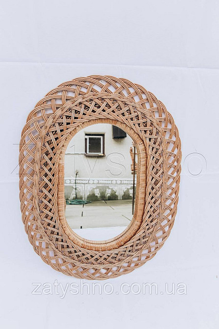 Дзеркало плетене | дзеркало із лози| дзеркало у ванній кімнаті Київ - фото 3