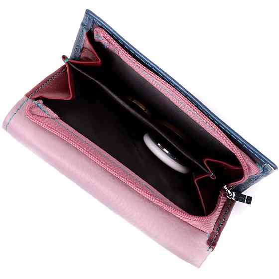 Елегантний жіночий гаманець із якісної натуральної шкіри Різнокольоровий (ST Leather) Київ