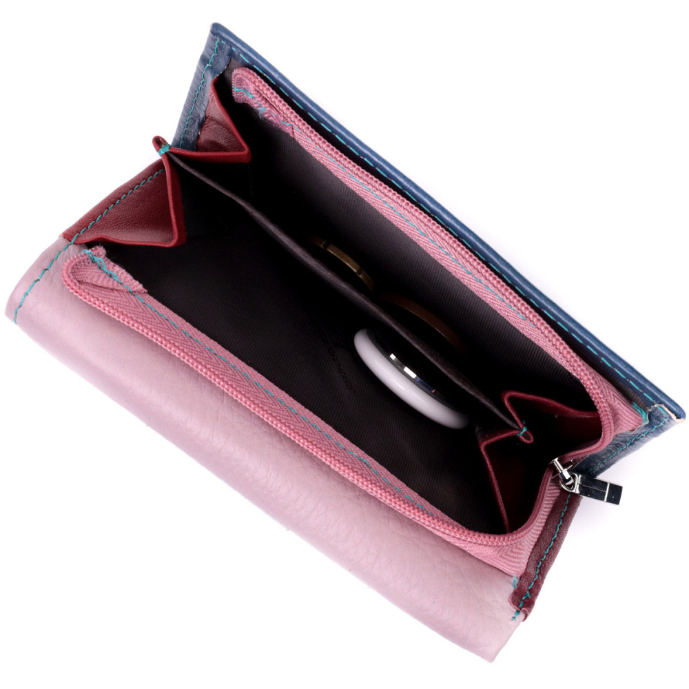 Елегантний жіночий гаманець із якісної натуральної шкіри Різнокольоровий (ST Leather) Київ - фото 1