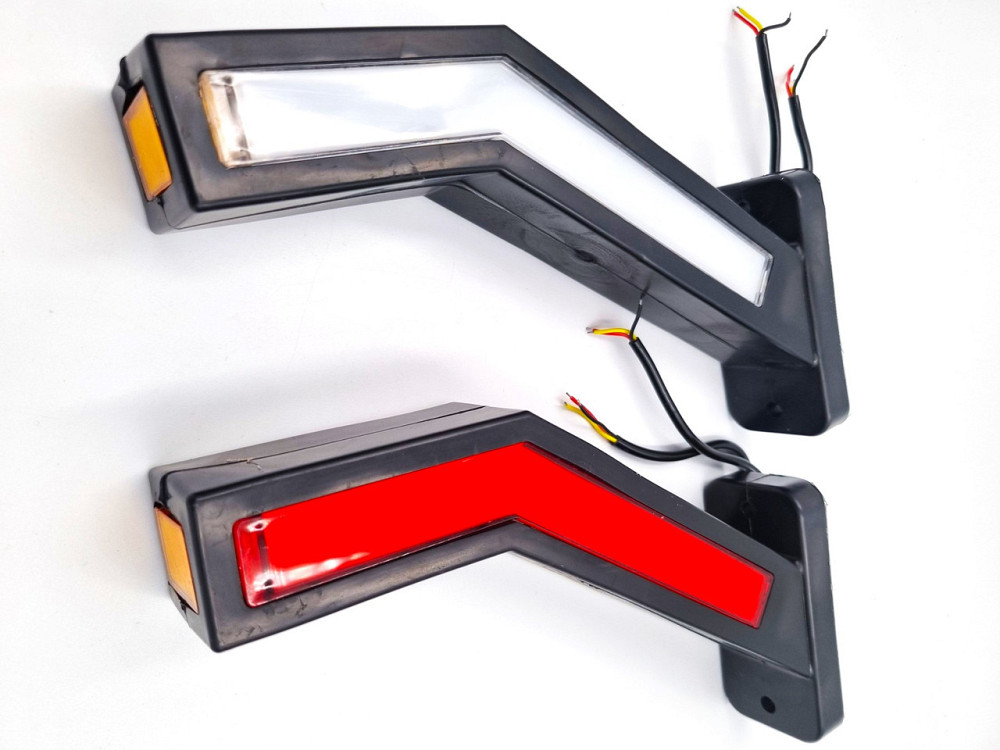 Габаритні ліхтарі &quot;рога&quot;, білий, червоний, 12-24V 222*42*46 IP67 Винница - изображение 1