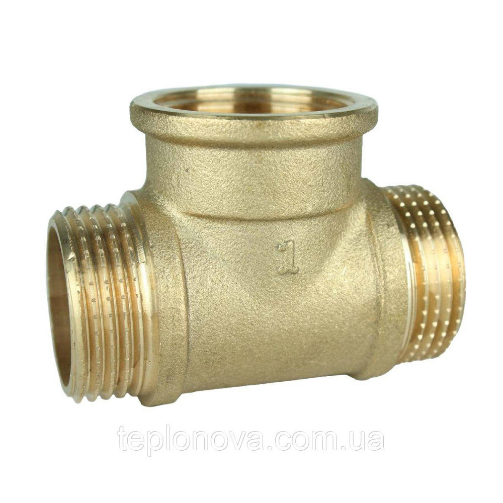 Тройник латунный 1″НР х 1″ВР х 1″НР штампованный А0274А VA Черновцы - изображение 1