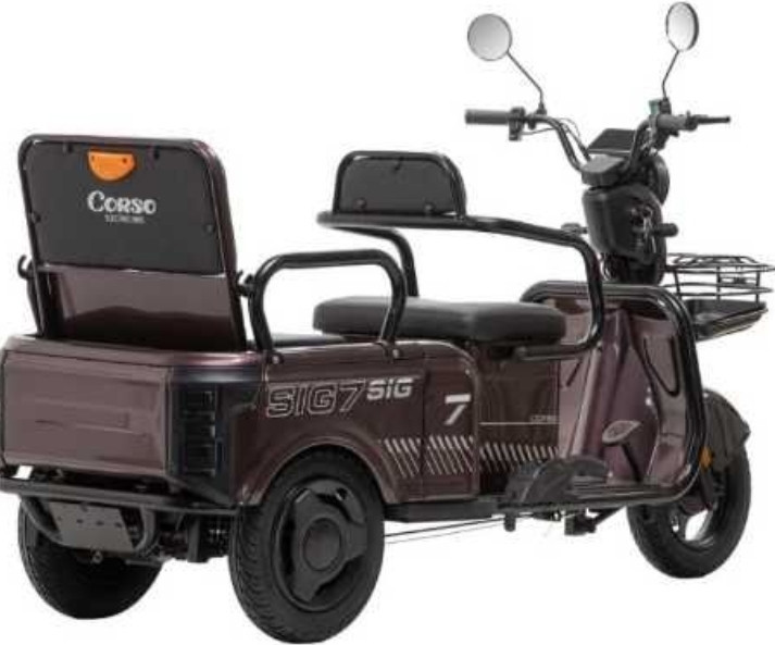 Електричний трицикл Corso SIG-8 двигун (1200W,72V/28Ah) - Коричневий. Харків - фото 5