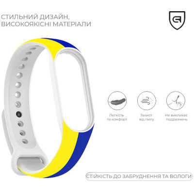 Ремешок для фитнес браслета Armorstandart для Xiaomi Mi Band 4/3 Blue/Yellow (ARM65667) Винница - изображение 3
