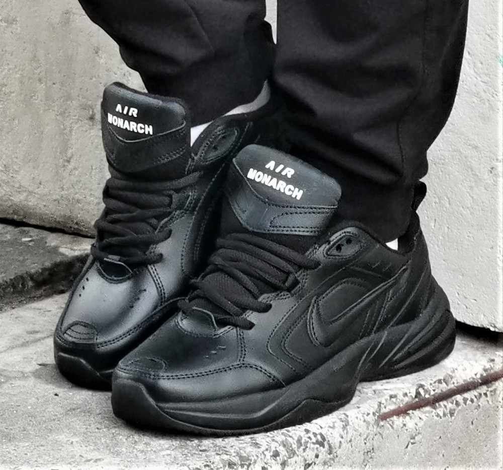 Кросівки Nike Monarch ТЕРМО Чоловічі Чорні Шкіряні Найк (розміри: 41,42,43,44,45,46) Дніпро - фото 2