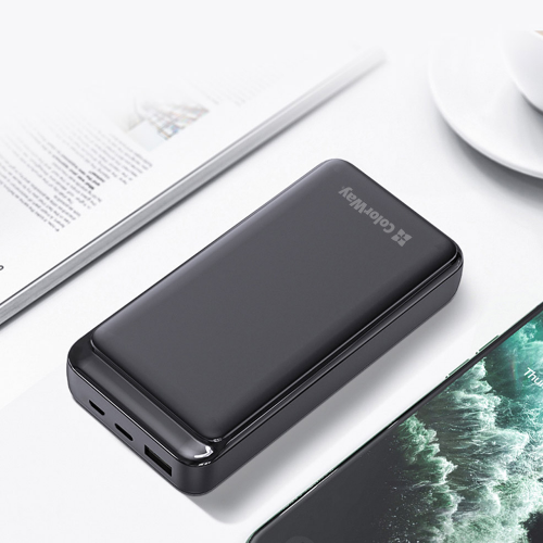 Павербанк 20000 mAh ColorWay CW-PB200LPG3BK-PD 20W QC+PD slim чорний Житомир - фото 8