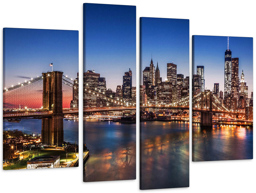 Модульна картина Нічне місто Art-122_4 Київ - фото 1