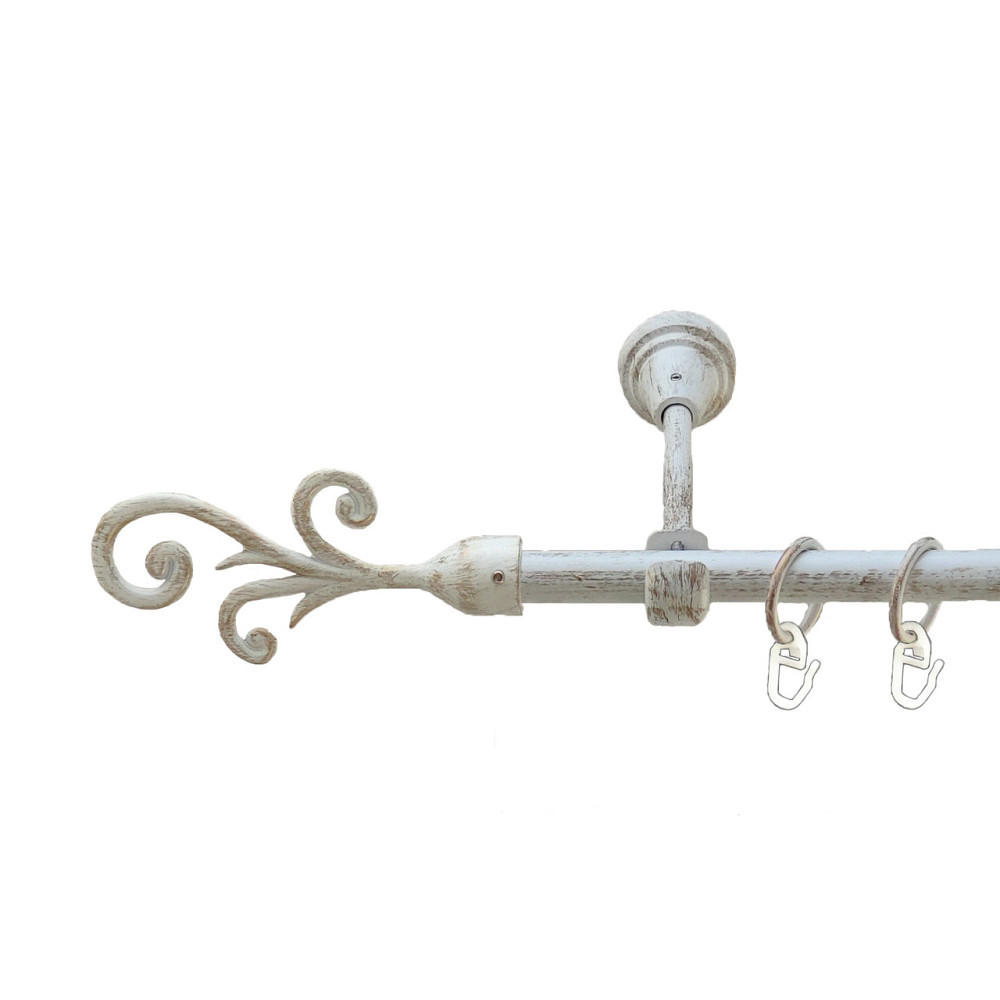 Карниз Orvit Фала металевий однорядний відкритий Біле Золото 16 мм 240 см (5478937) Львів - фото 1