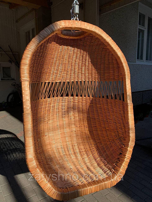 Плетеное кресло-кокон из лозы подвесное  на цепочке Киев - изображение 5