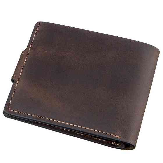 Тонке шкіряне портмоне унісекс GRANDE PELLE 11220 Коричнева Київ