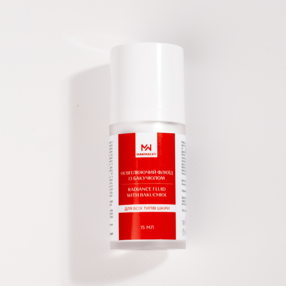 Освітлюючий флюїд для обличчя з бакучіолом Mak&Malvy 15 мл Київ