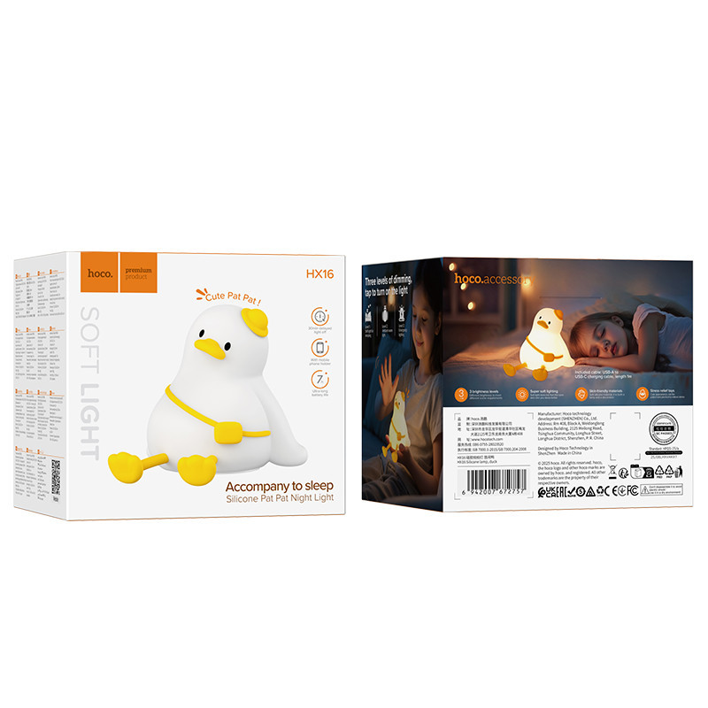 Светильник HOCO HX16 2W. 1200 mAh. Silicone lamp Duck Одесса - изображение 2
