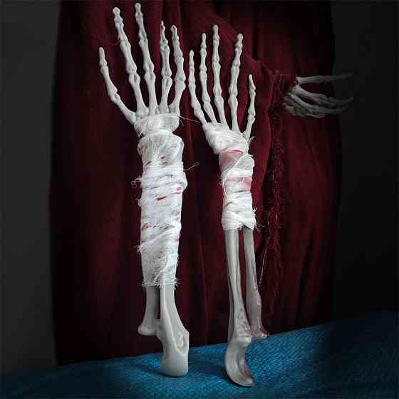 Скелет рука на Хэллоуин 2 штуки 41 на 9 см разноцветный Киев