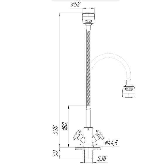 Змішувач для кухні Globus Lux DUKAT SD4-G203S Луцк