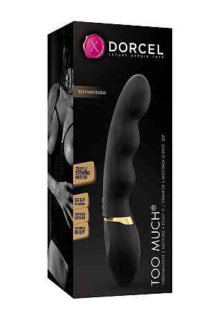 Вибратор ультрастимулирующий Dorcel Too Much Rechargeable Black, гибкий и мощный, 3 вибромотора Sex Aura Киев