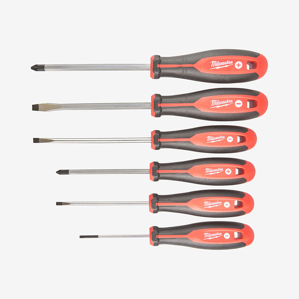 Набір викруток магнітних MILWAUKEE з тригранною рукояткою (PZ1/PZ2/SL3/SL4/SL5.5/SL6.5) (6шт) Одеса - фото 1