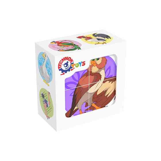 Розвиваючі кубики "Птахи" мал. ТехноК 1875TXK Вінниця