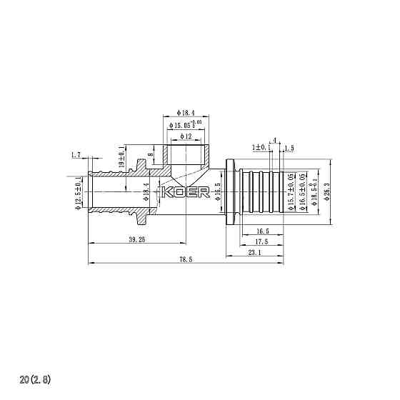 Трубка Т-образная для подсоединения радиатора Koer KA.D20-20-250 (KR4906) Киев